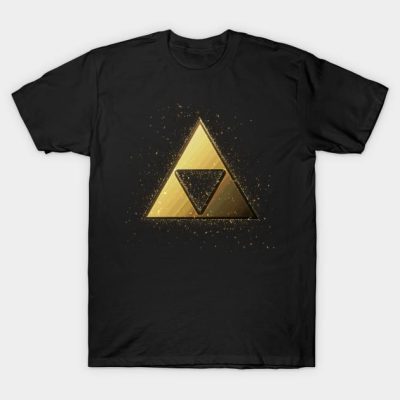 Gold Triforce Glitter Paint Splatter 2 T-Shirt Official The Legend Of Zelda Merch