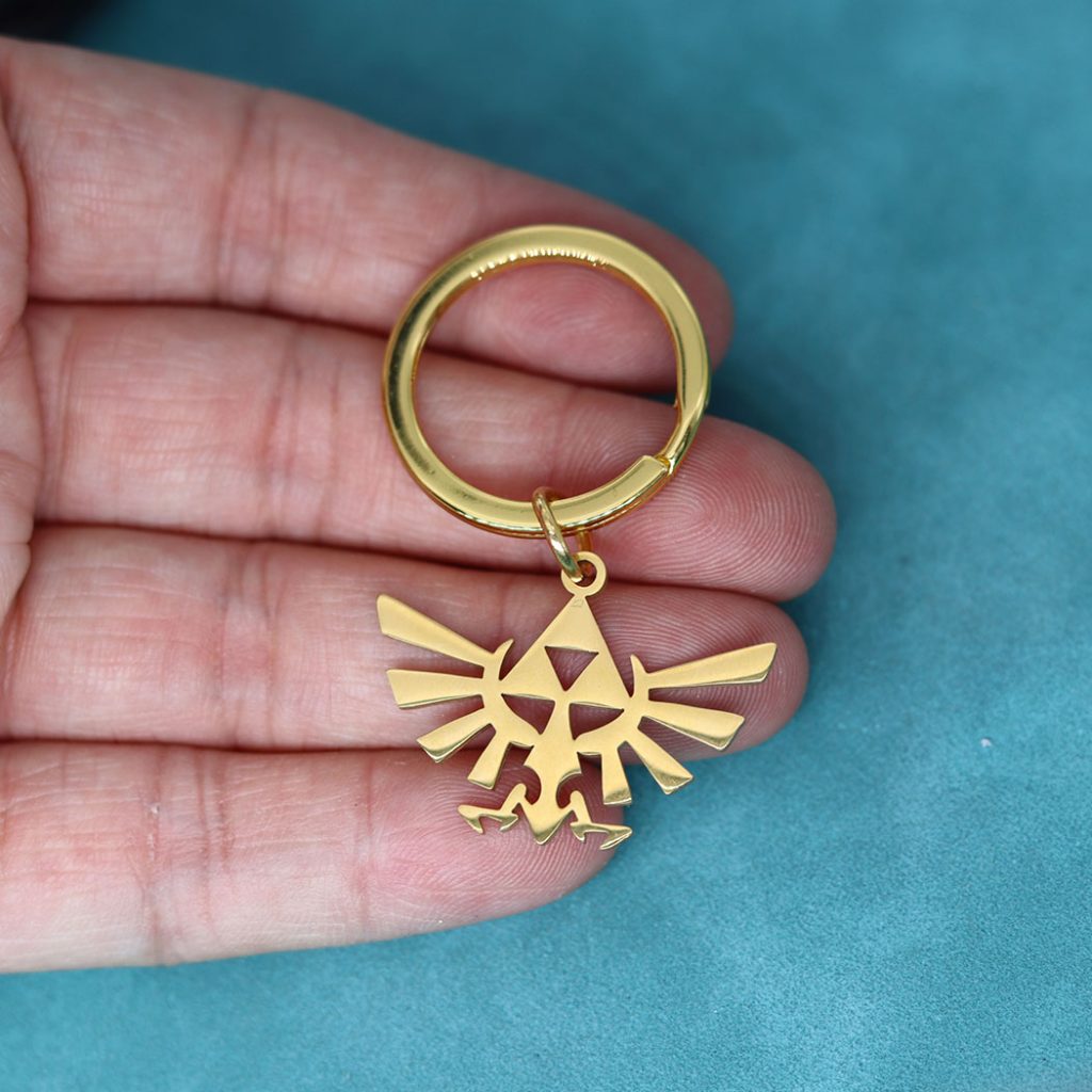 Stainless Steel The Legend Of Zelda Symbol Pendant Keychain For Men Women The Triangle Mark Logo 3 - Legend Of Zelda Shop