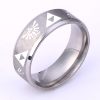 The Legend of Zeldas Triforce Triangle Symbol Band Ring for Men Women 316L Stainless Steel Finger 2 - Legend Of Zelda Shop