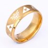 The Legend of Zeldas Triforce Triangle Symbol Band Ring for Men Women 316L Stainless Steel Finger 3 - Legend Of Zelda Shop