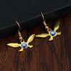 The Legends of Zeldas Earrings Triforce Navi Drop Earrings Classic Simple Charm Sapphire Drop Earrings Femme 1 - Legend Of Zelda Shop