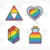 Gay Pride Hylian Pack Of 4 Tapestry Official The Legend Of Zelda Merch