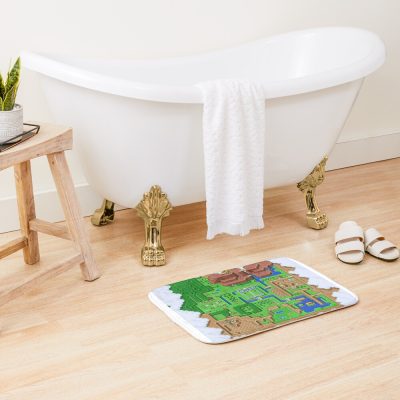 Lttp: World Map Bath Mat Official The Legend Of Zelda Merch