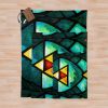 Triforce Stained Glass Window Throw Blanket Official The Legend Of Zelda Merch