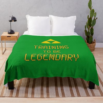 Training To Be Legendary - Legend Of Zelda Triforce Design Throw Blanket Official The Legend Of Zelda Merch