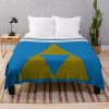 Triforce With Blue And White Throw Blanket Official The Legend Of Zelda Merch