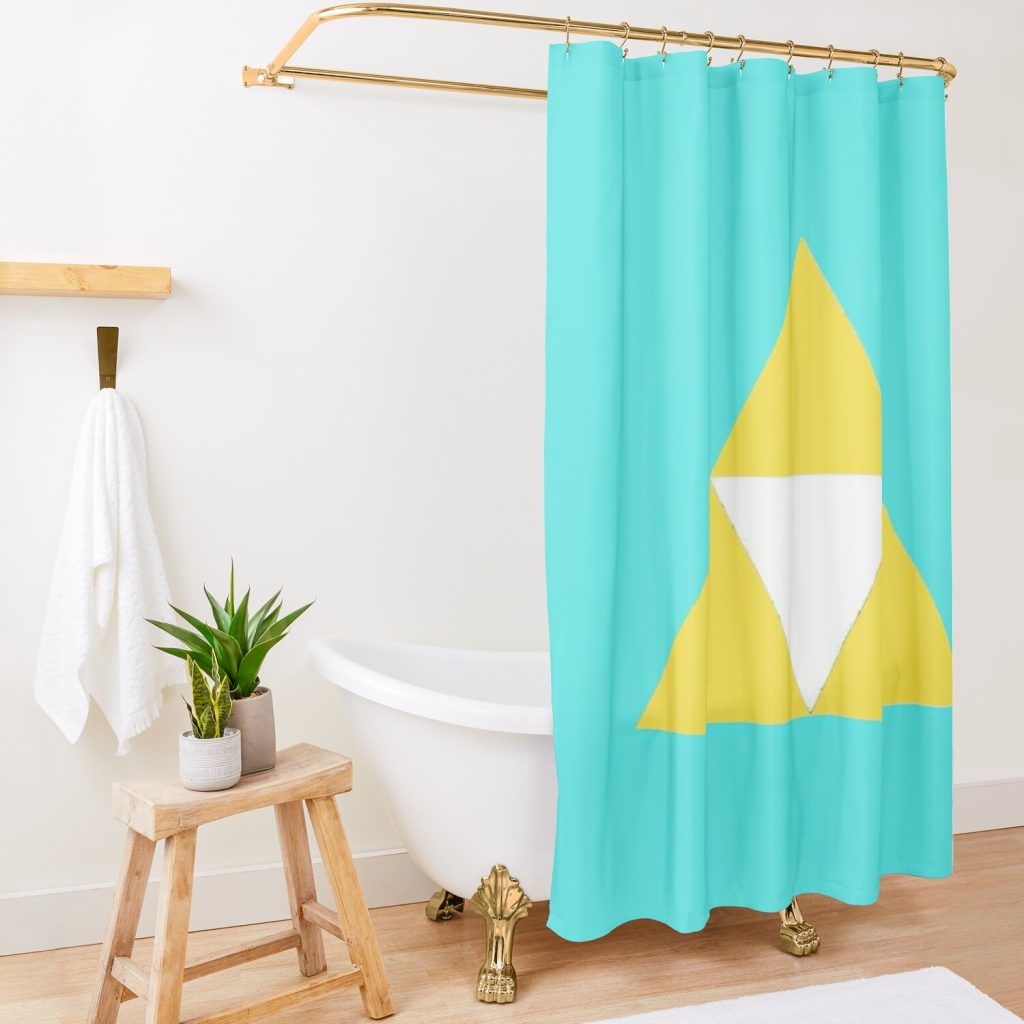 Triforce Yellow Shower Curtain Official The Legend Of Zelda Merch