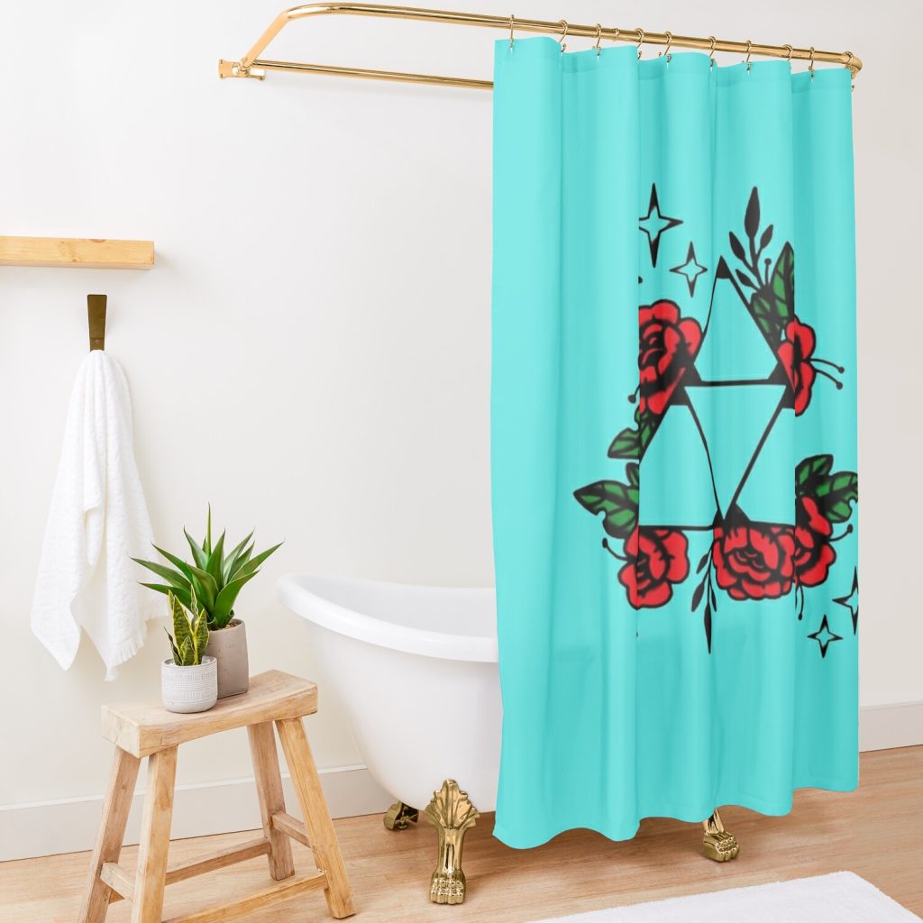 Rose Triforce Shower Curtain Official The Legend Of Zelda Merch