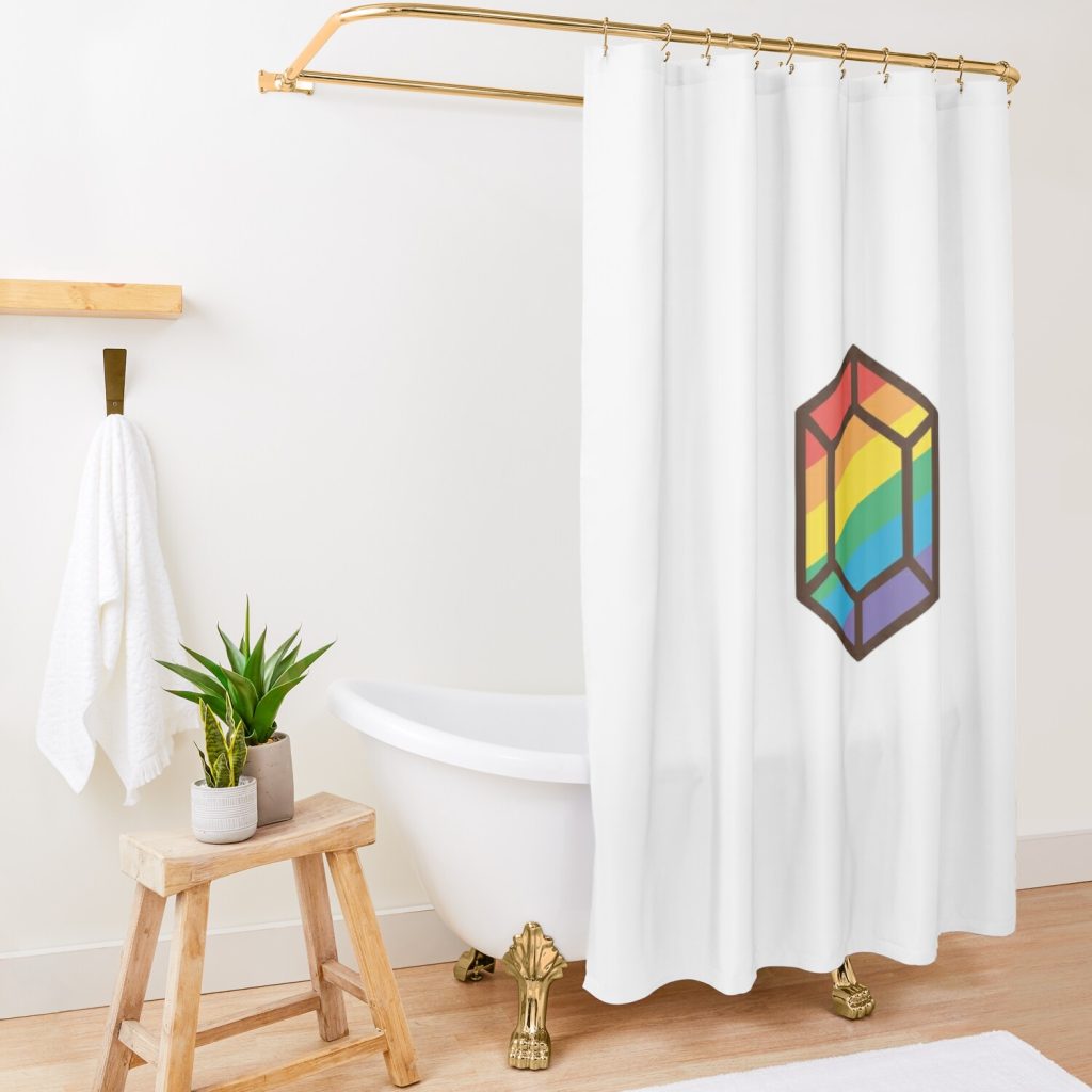 Gay Pride Rupee Shower Curtain Official The Legend Of Zelda Merch