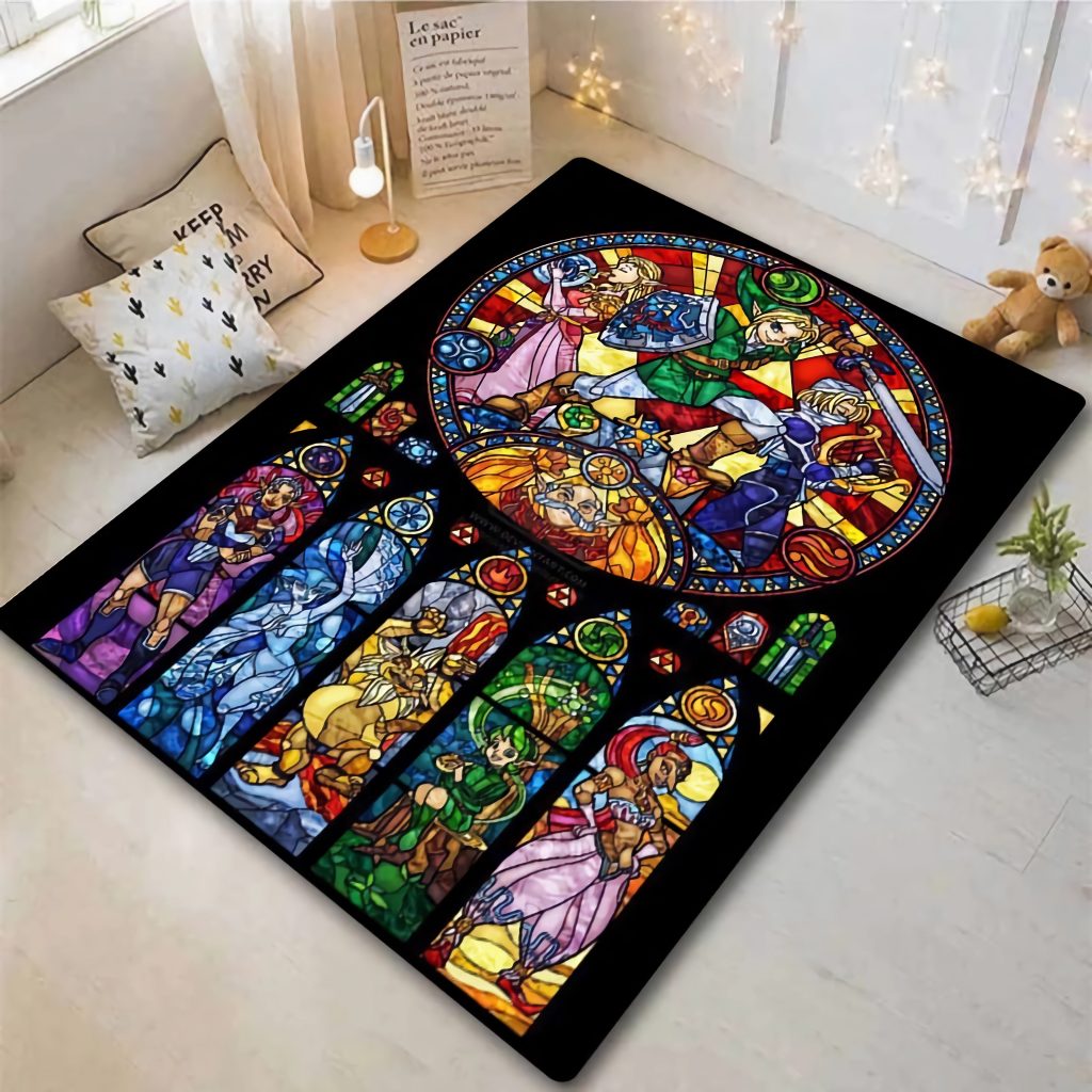 zelda stained glass rug dcd7580f 9599 4e2e b547 159c0d226d72 scaled - Legend Of Zelda Shop