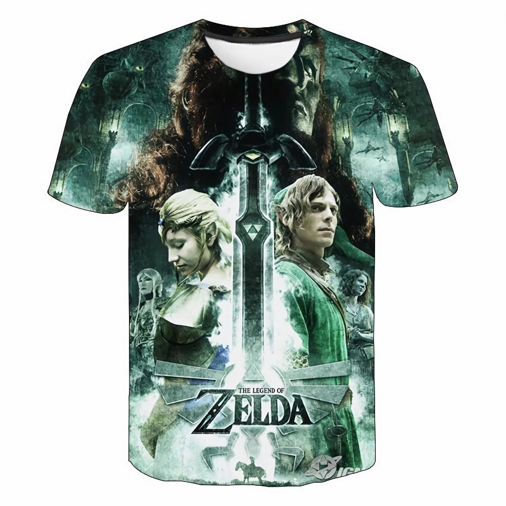 link and princess zelda realistic t shirt scaled - Legend Of Zelda Shop